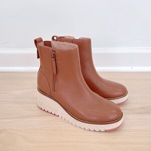 Cole Haan ZERØGRAND City Wedge Side Zip Boot Size 5.5